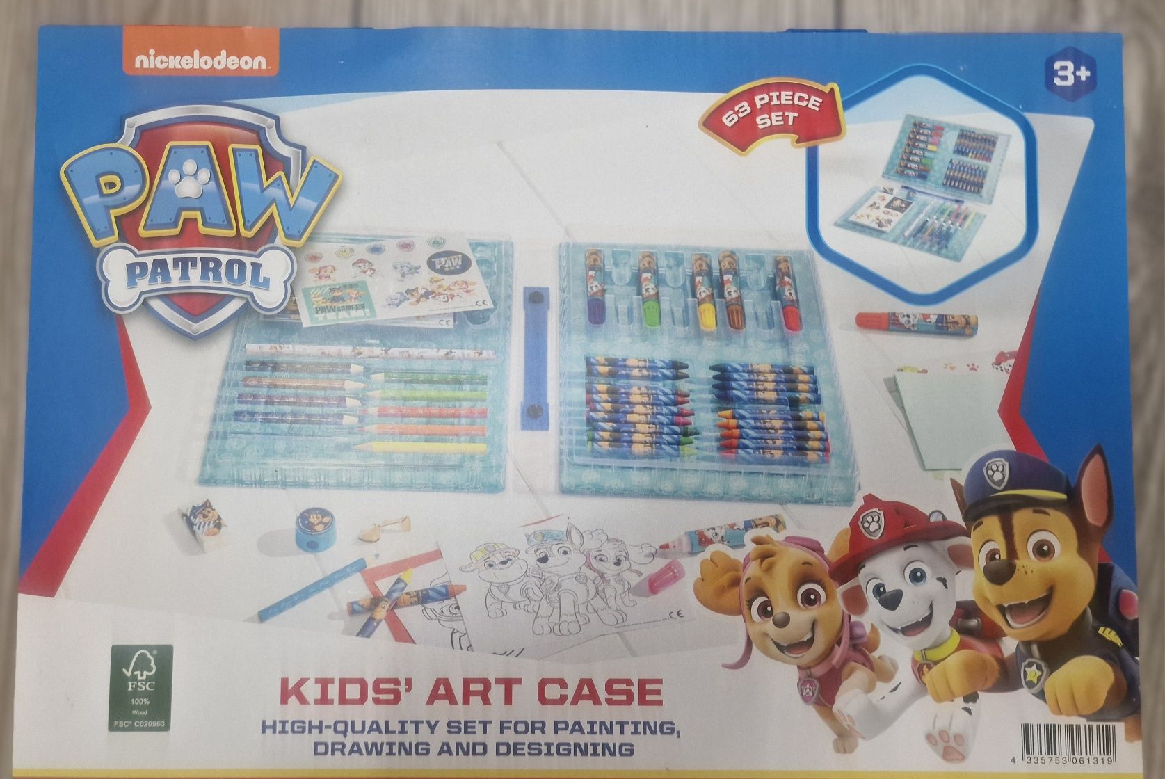 Set de colorat in trusa, Paw Patrol, 63  piese