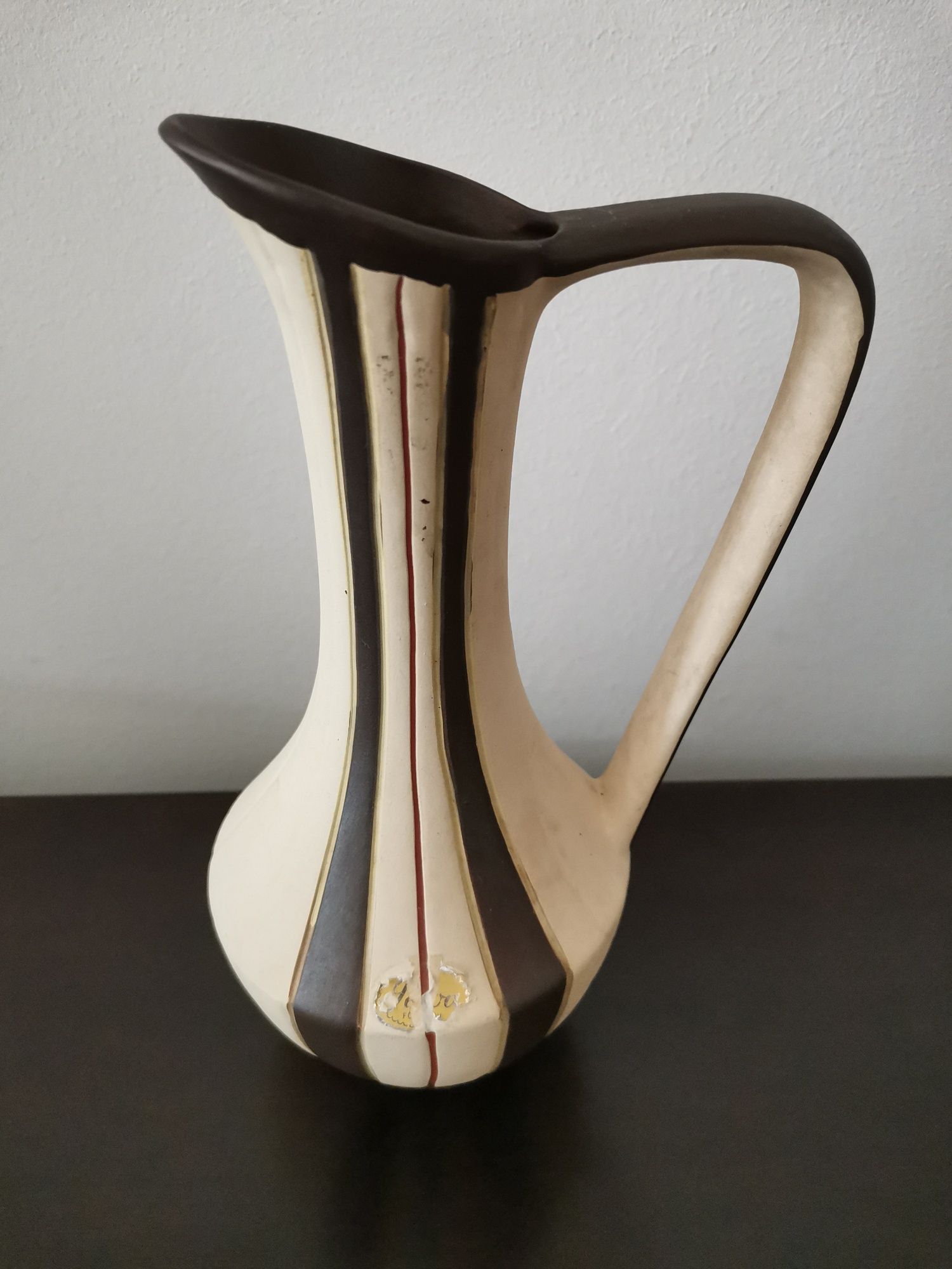 Vază ceramică Mid Century Modern lava glaze W. Germany