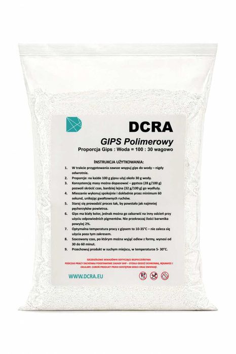 Gips polimeric ALB pentru turnare dur rzadki artistic, DCRA 50MPa 1 kg