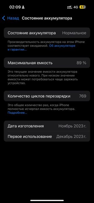 Iphone 15 pro 256гб 89%