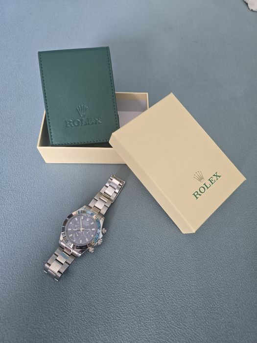 Rolex daytona blue dial, automatic + husa si cutie cadou