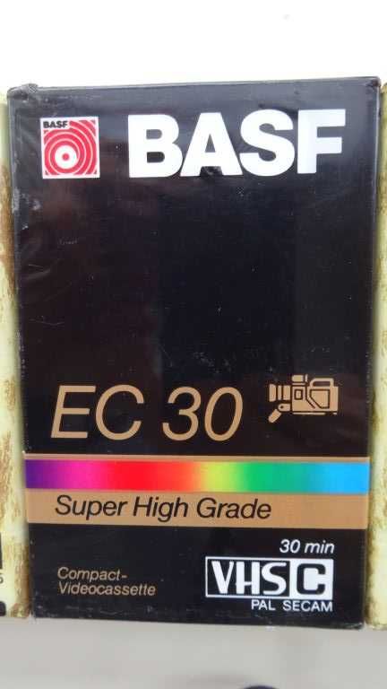 Caseta sigilata BASF ec 30 vhs C,casete noi FUJI se-c30 s-vhs pt.filme