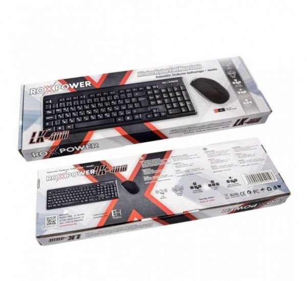 Комплект LK-4010, безжична клавиатура, кирилица, безжична мишка, USB