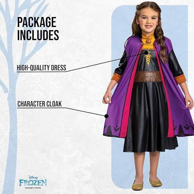 Детски костюм за карнавал парти на Анна Disney Frozen