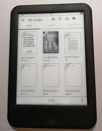 Vand ebook reader Tolino cu ecran iluminat si WiFI + 25 carti pdf