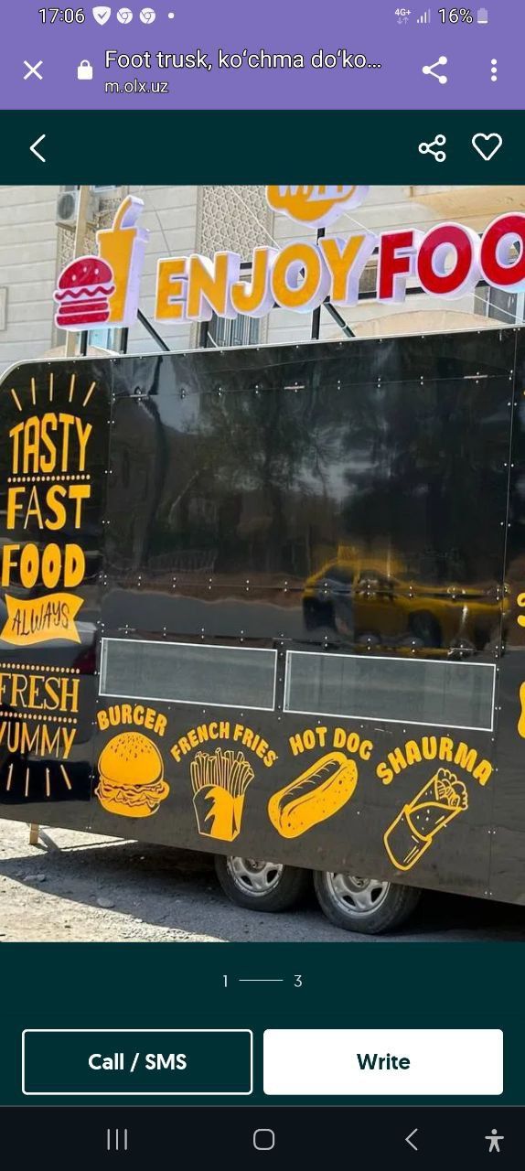Food truck koʻchma dokonlar