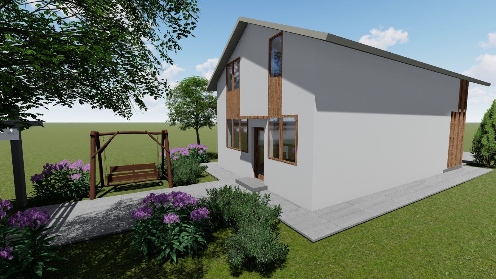 Vând teren cu proiect de casa
