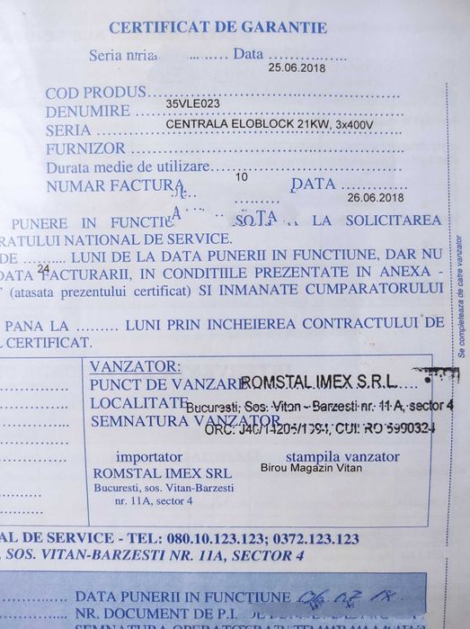 Centrala electrica pentru incalzire, Vaillant, eloBLOCK 21 kW, 3x400V