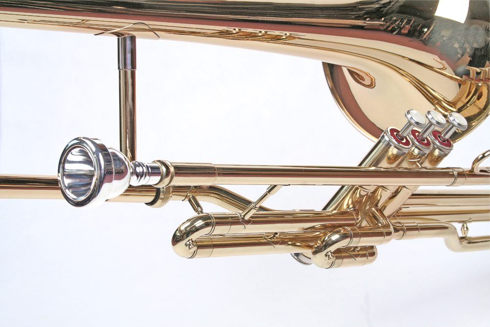 Trombon Bb (Si bemol) 3 pistoane Karl Glaser Auriu