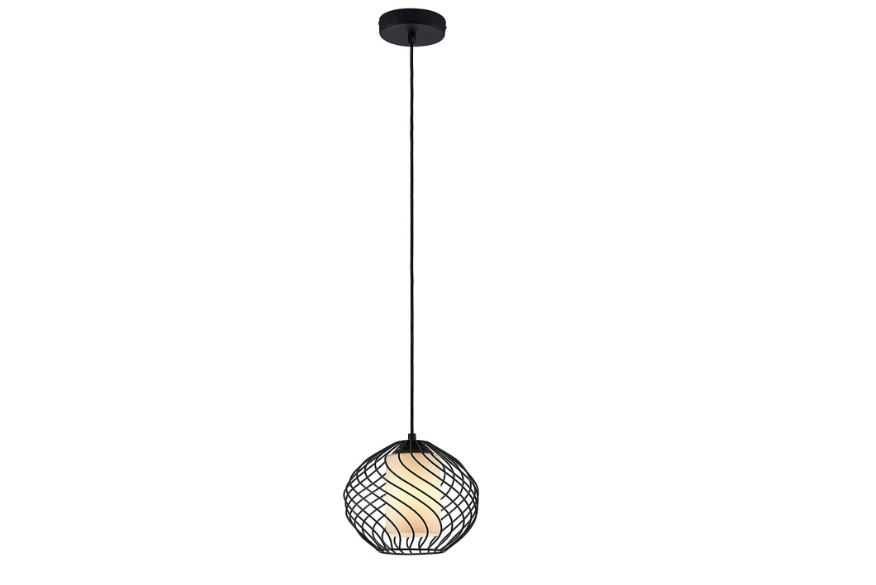 Lampă suspendată Lindby 9624896 Cedrice retro vintage antică în negru