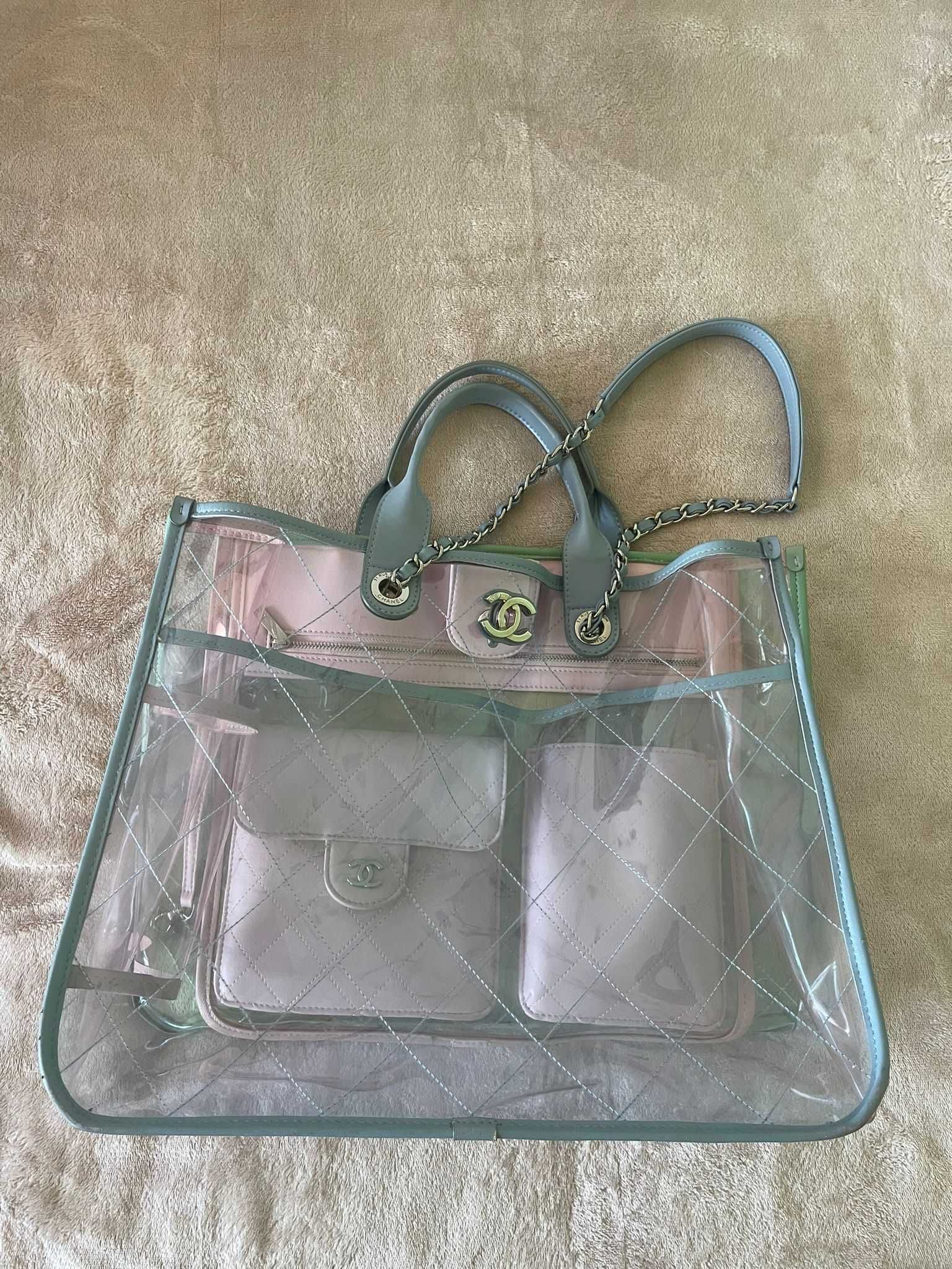 Chanel Shopper PVC Quilted Coco / чанта Шанел