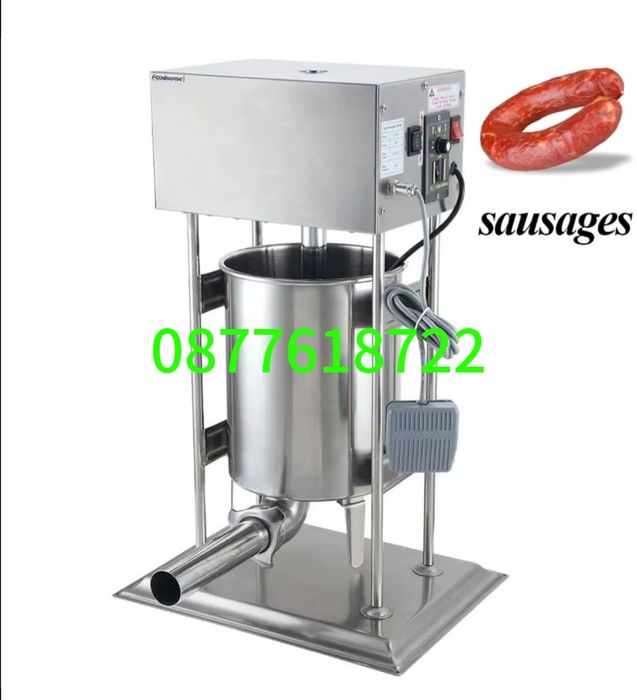 Професионални електрически пълначки за месо с педал 10л и 15л