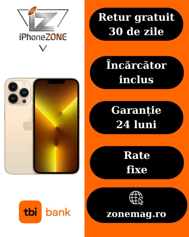 Magazin vinde iphone 13 pro 256gb 100% Grad A Garantie 24 luni