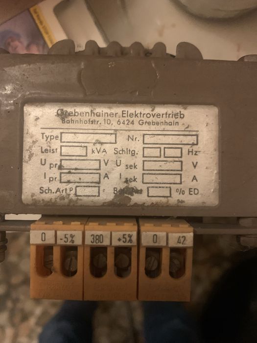 Transformator 42v
