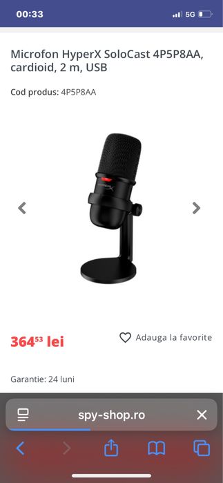 HyperX – microfon de gaming / streaming, perfect funcțional