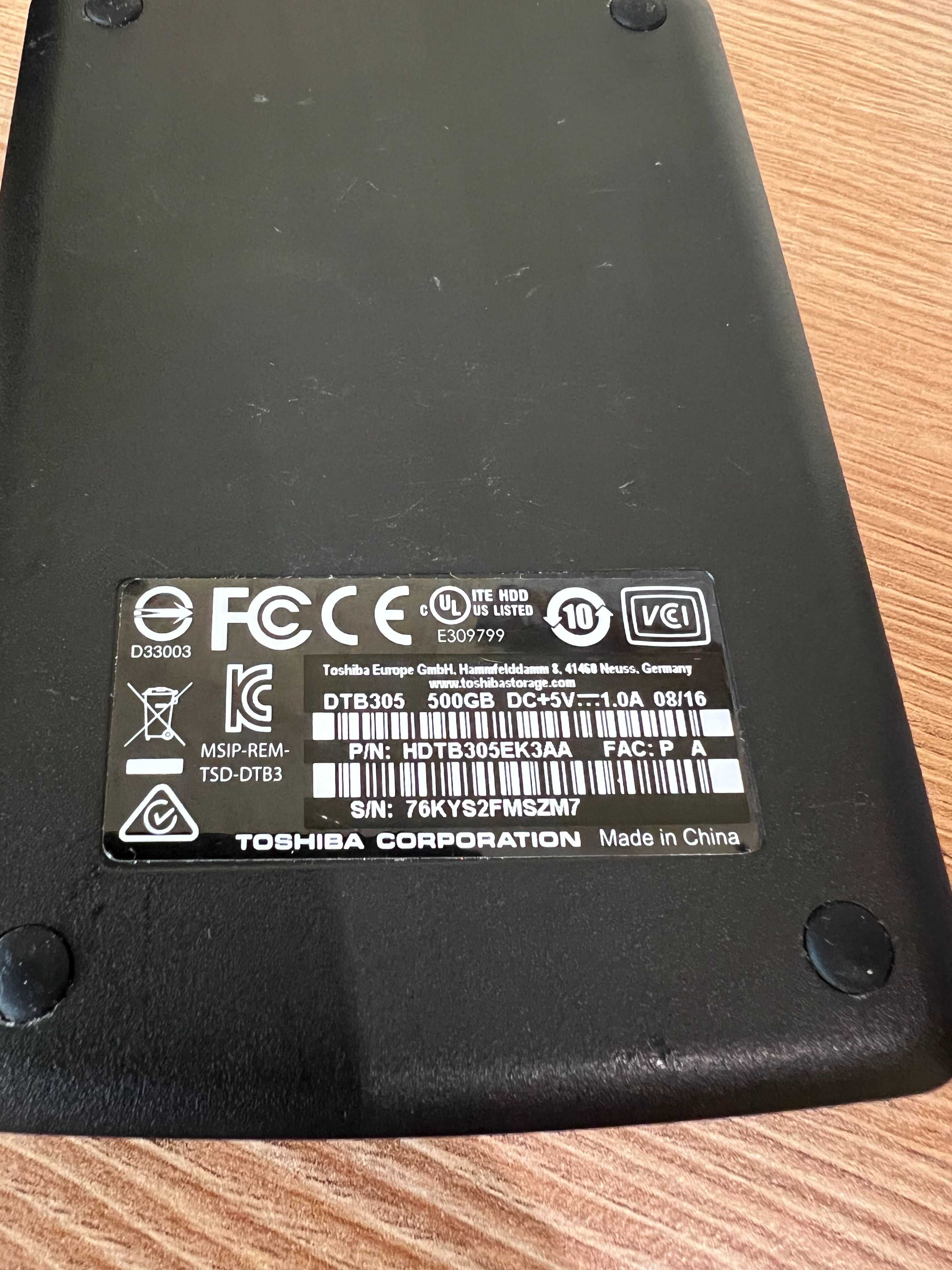 Външен диск Toshiba 500GB
