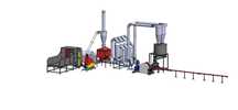 Linie brichetare paie-rapita 600-900 kg/ora cu complex tocare  pae