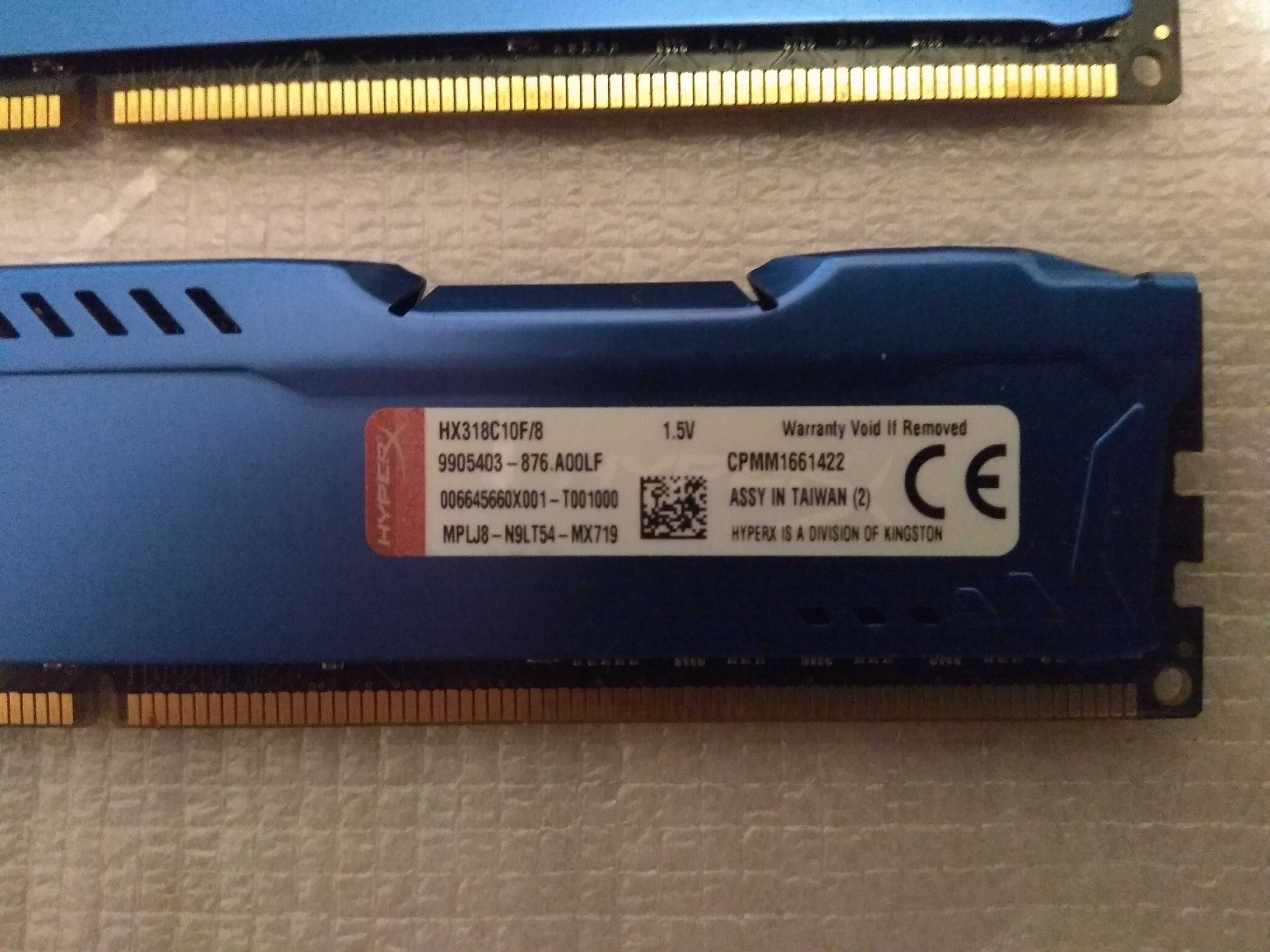 Продам ОЗУ HyperX Fury (HX318C10F/8), 16Гб (2*8), DDR3.