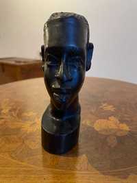 Statuetà de abanos sculptatà manual, artà africanà, vintage