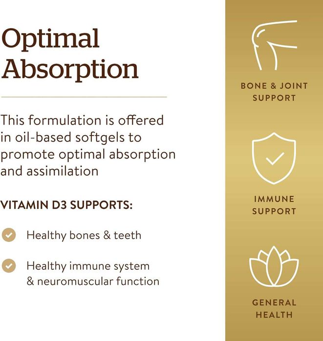 Витамин Д3 от Solgar Vitamin D3 125 mcg (5000 IU), 100 капсул!