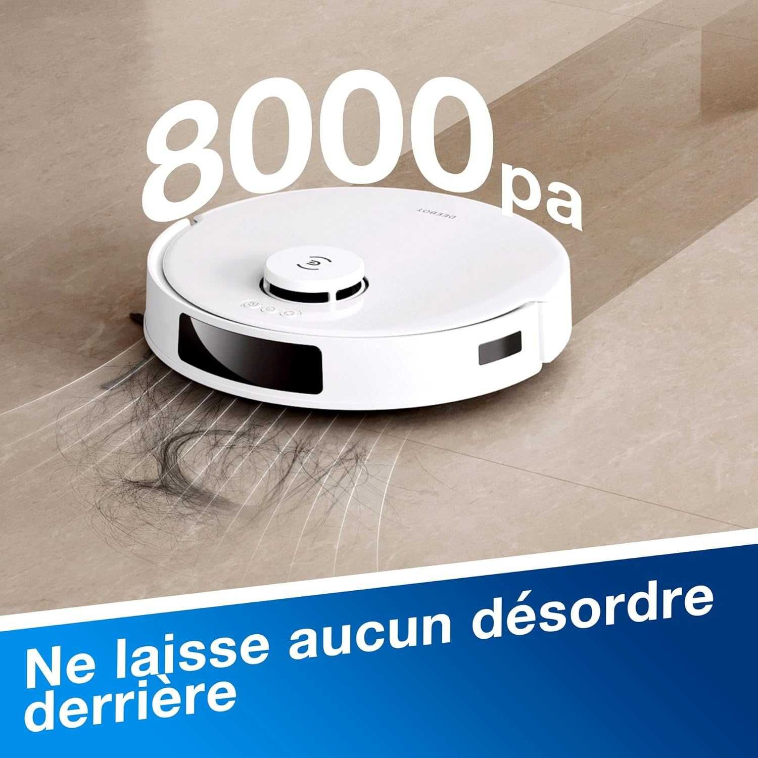 Робот прахосмукачка Ecovacs Deebot N20 Plus TrueMapping 8000Pa с МОП