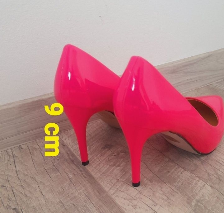 Pantofi noi, fucsia, stiletto