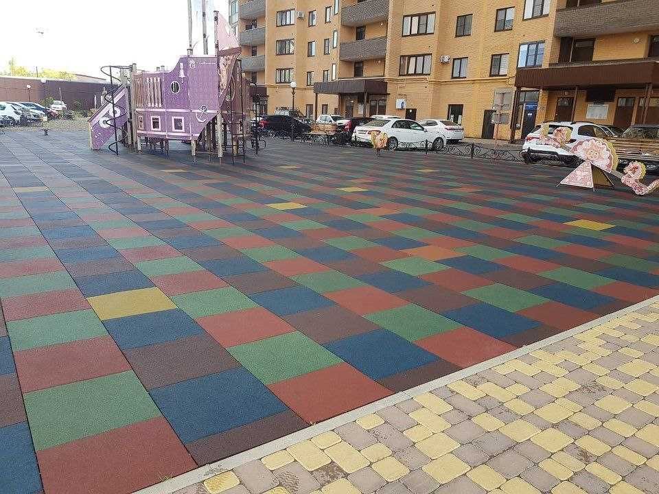 Pезиновые плитки для детские площадки от производителя BIRINCHI QO'L