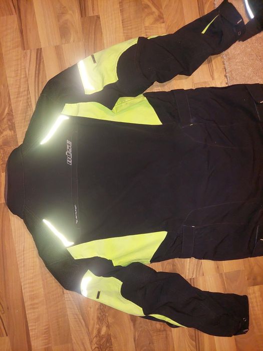 Geaca moto Buse,textil,negru cu verde,marime 54 -XL