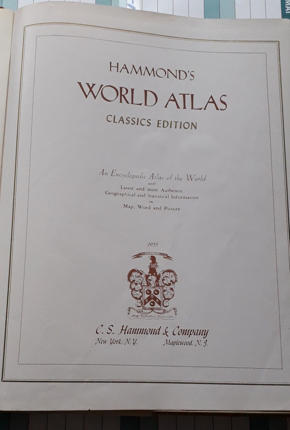 World Atlas Hammond's 1955.