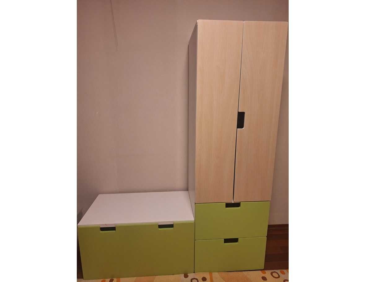 Детски гардероб с две чекмеджета и пейка за съхранение IKEA STUVA