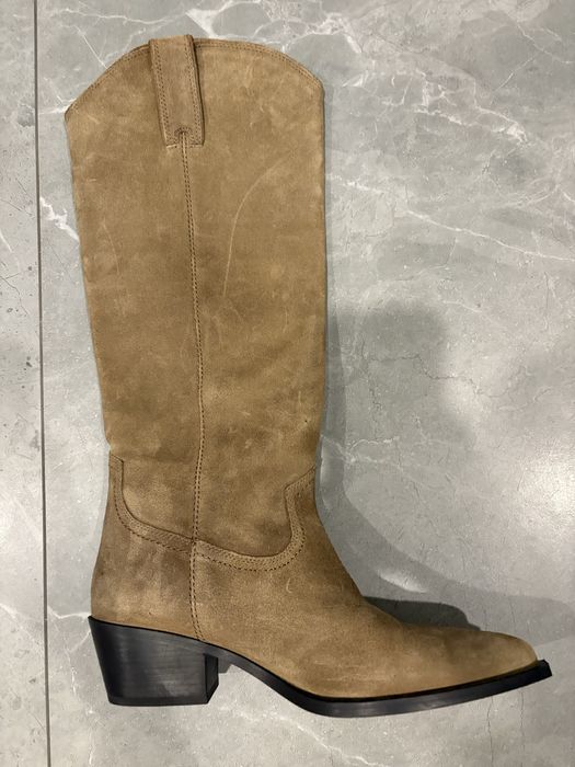 Cizma Zara din piele intoarsa