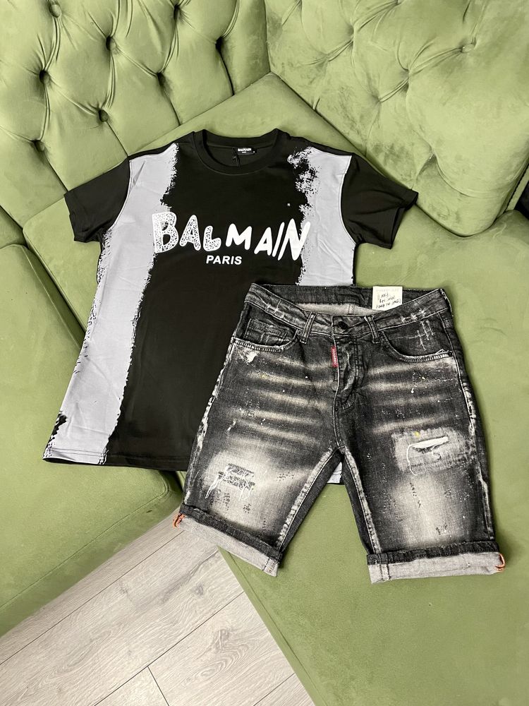 Tricou Balmain / Blugi Dsquared