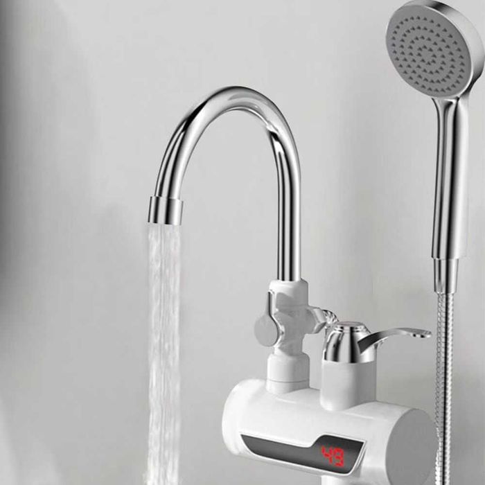 Robinet Electric cu Dus, Prindere in chiuveta, cu Afisaj