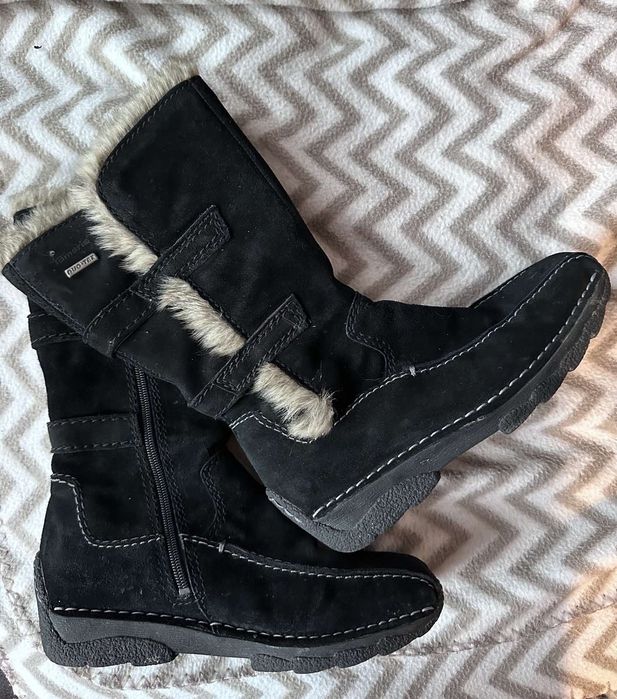 Зимни велурени ботуши -Tamaris