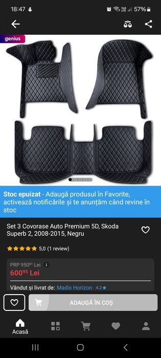 Covorase auto premium