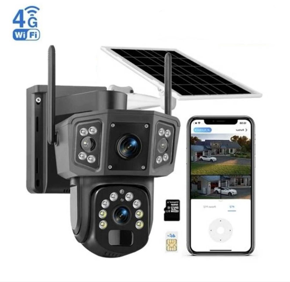 (2 броя) 4G Соларна Камера 16Мр Dual LENSE IPC-V380-P3