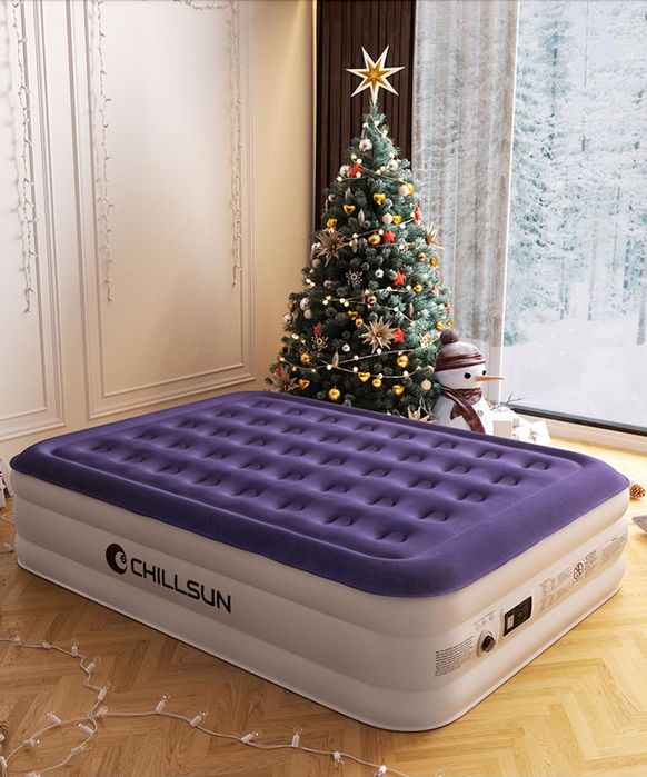 Saltea gonflabilă 203x152x46 cm 2 persoane, pompă integrată