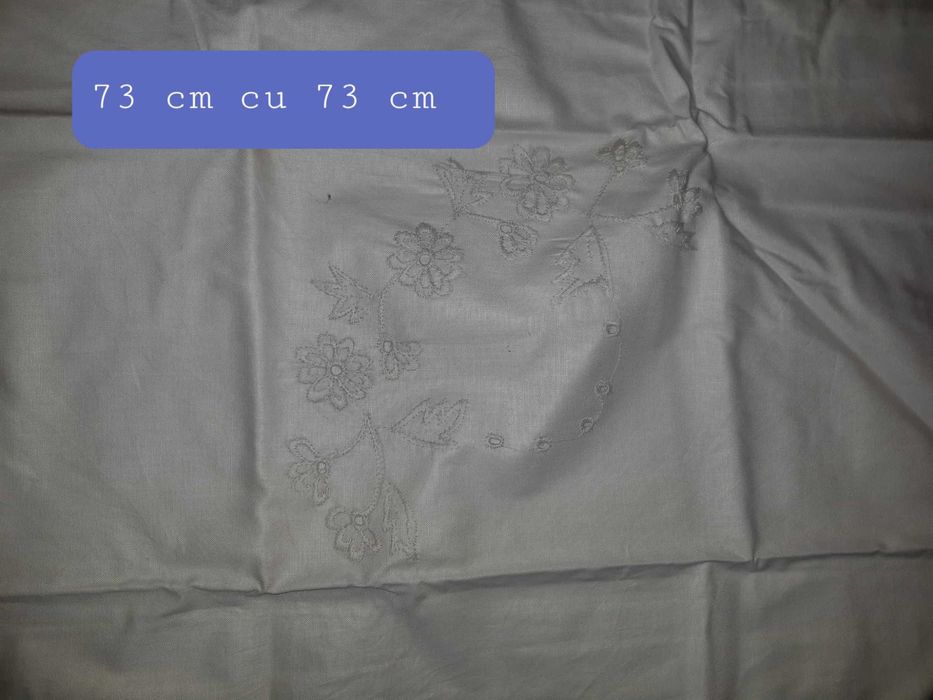 set lenjerie pat 160-200 cm bumbac, brodata