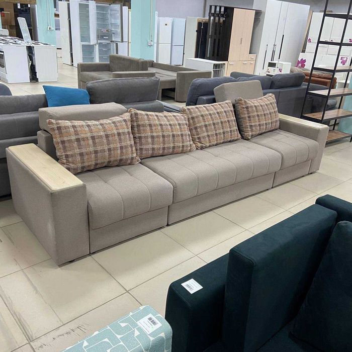 Диван БУ раскладной 3 бельевых ящика + ниши в подлокотниках Рассрочка!