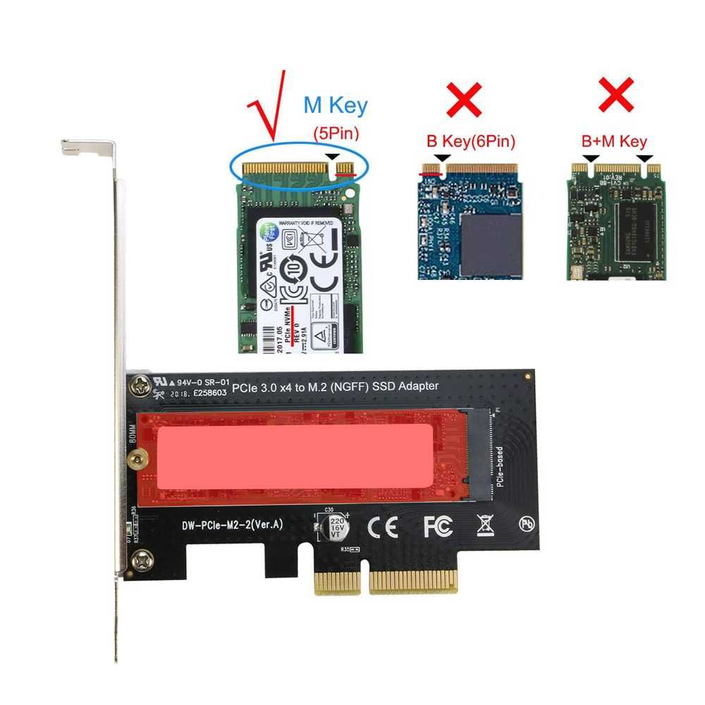 PCIe Адаптер - M2 SSD to PCI Express 3.0 4x adapter