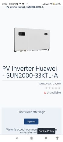 Huawei sun2000-33ktl-a inverter ,raboti perfektno