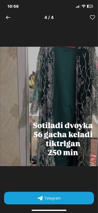 Oqshom libosi sotiladi