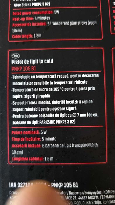 Pistol lipit cu adeziv la cald + 40 batoane adeziv colorate si albe
