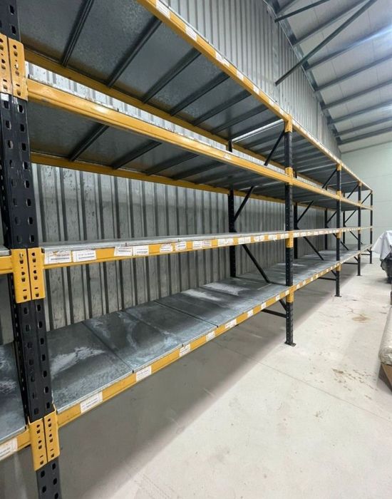 Rafturi metalice cu polițe zincate și grătare zincate 58x676