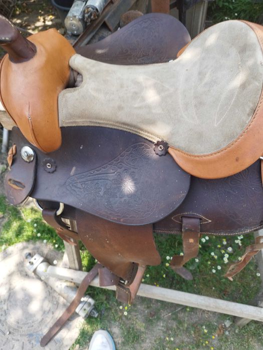 Șa piele americană cowboy