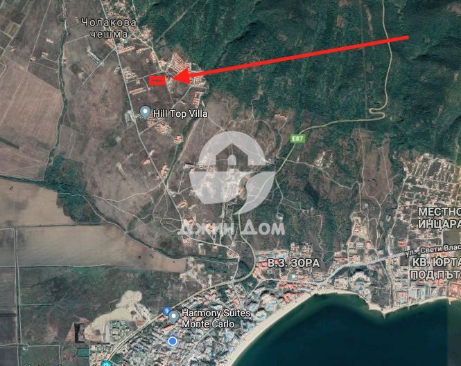 Урегулиран поземлен имот с панорама море в с. Кошарица