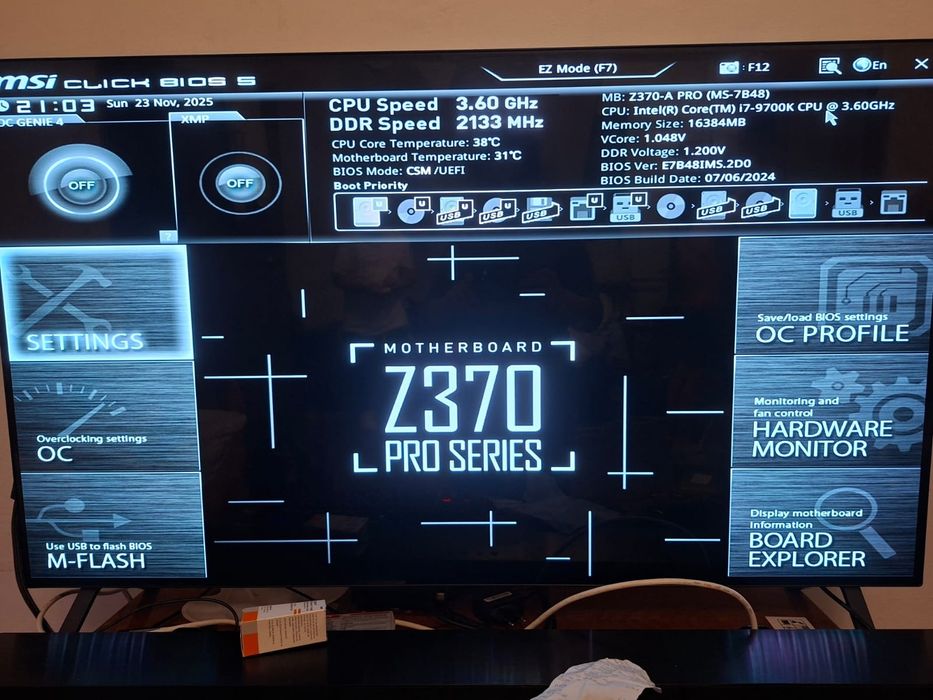 „Vând MSI Z370-A PRO + i7-9700K + 16 GB Corsair RGB – kit sau separat”