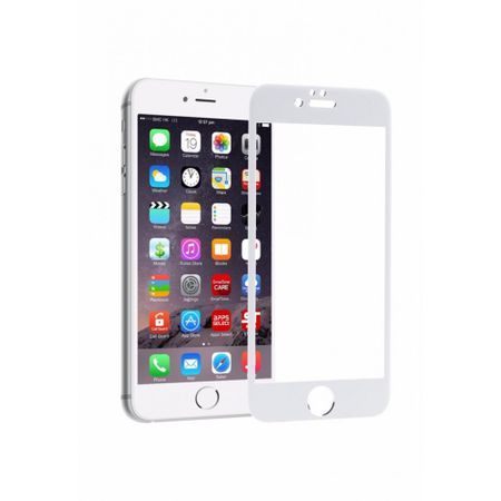 Folie de sticla Full Glue pentru Apple iPhone 6/6S, GloMax 3D Alb