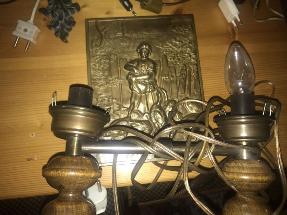 Антични Лампи и полилеи Уникални барокови от дърворезба ковано желязо