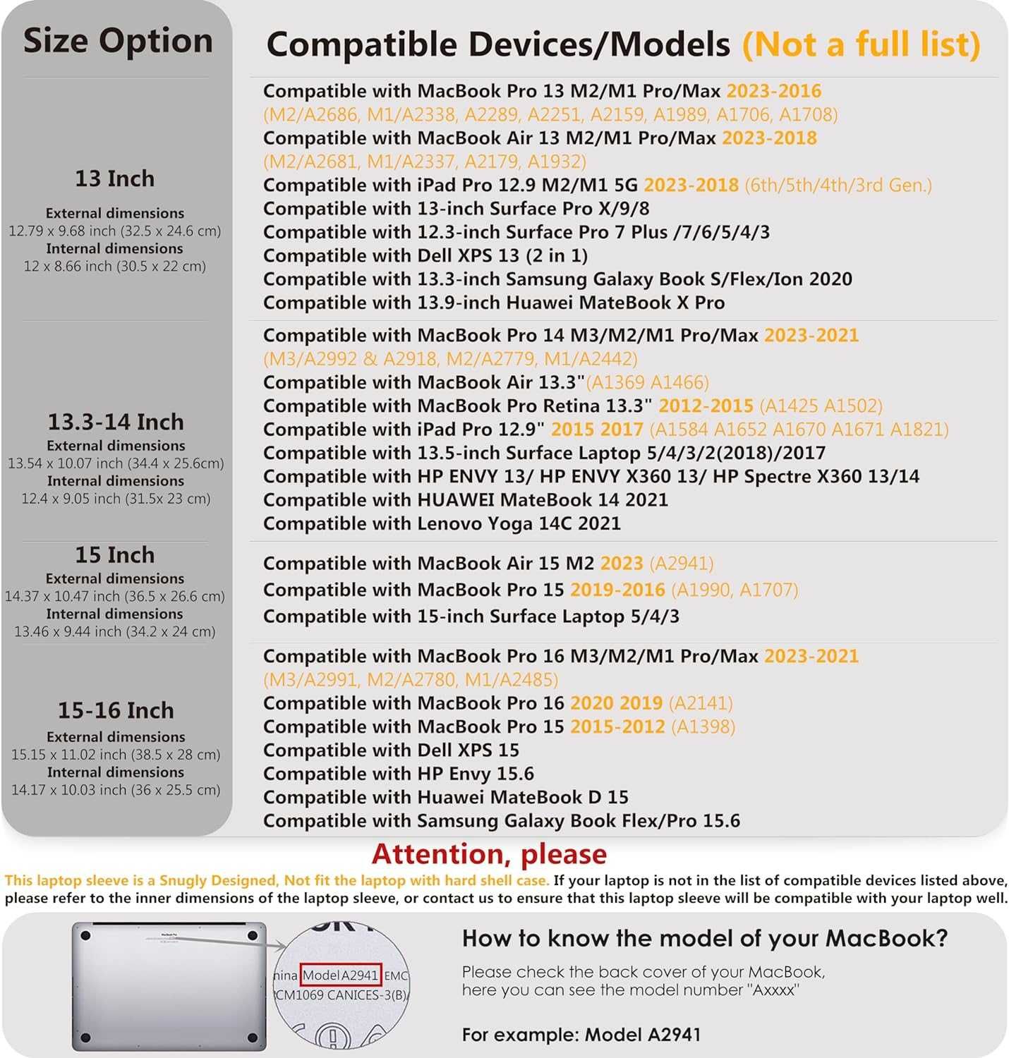 Husă laptop 15 inchi,MacBook Air 15 M2 A2941 2023,Laptop Surface 5 4 3